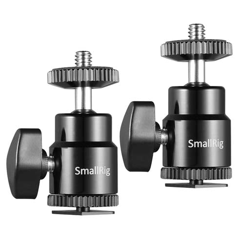 SmallRig 1/4" Camera Hot Shoe Mount with Additional 1/4" Screw (2pcs Pack)