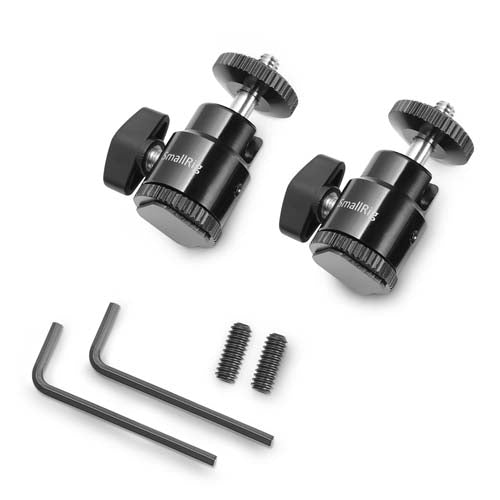 SmallRig 1/4" Camera Hot Shoe Mount with Additional 1/4" Screw (2pcs Pack)