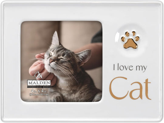 4x4 I Love My Cat Ceramic Frame