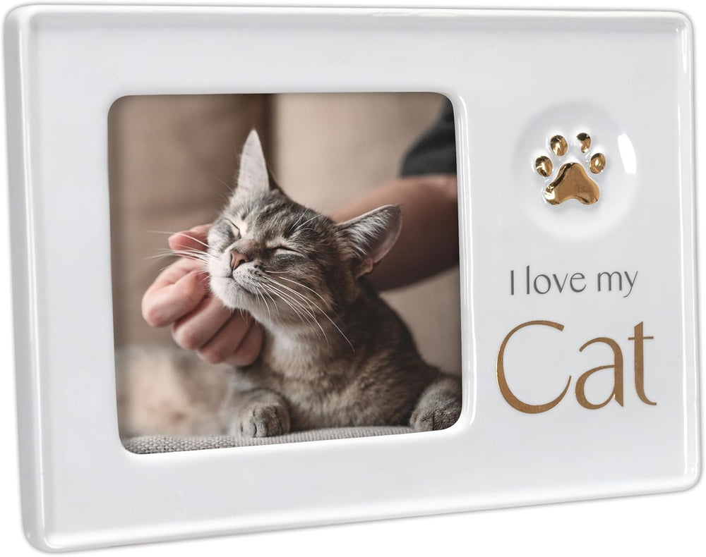 4x4 I Love My Cat Ceramic Frame