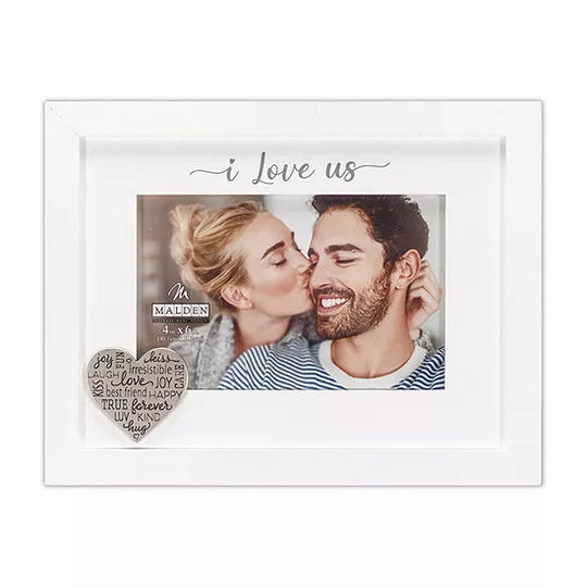 4x6 I Love Us Matted with Heart Frame