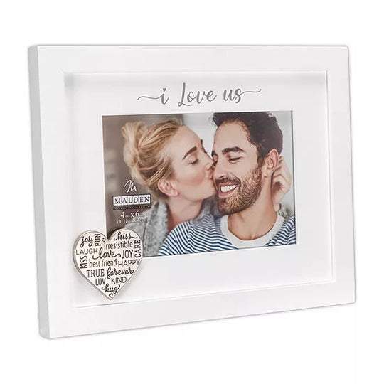 4x6 I Love Us Matted with Heart Frame