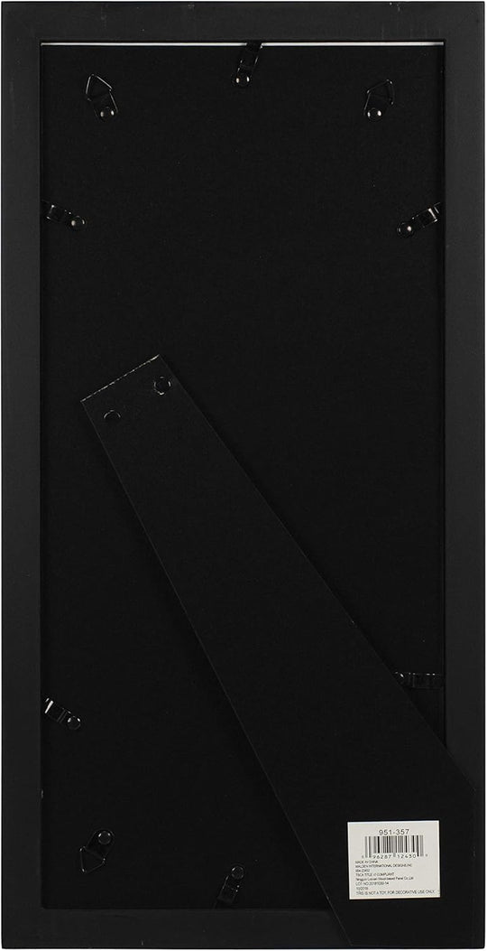 5x7 Linear Black Picture Frame with Mat