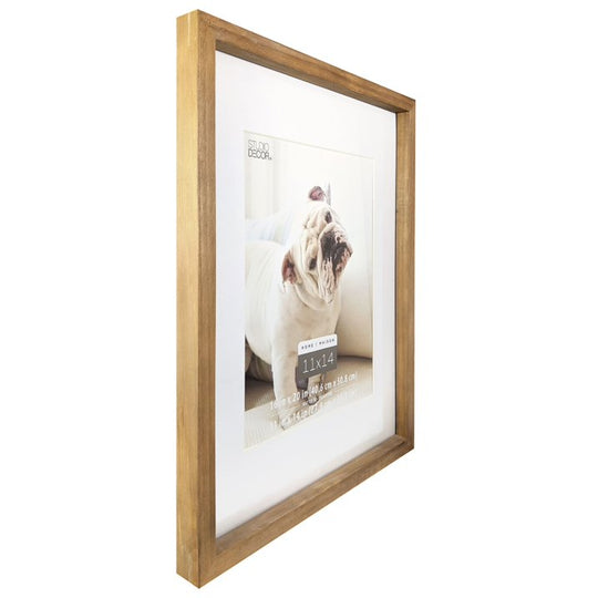 Natural Walnut Stain Wood Frame with Mat