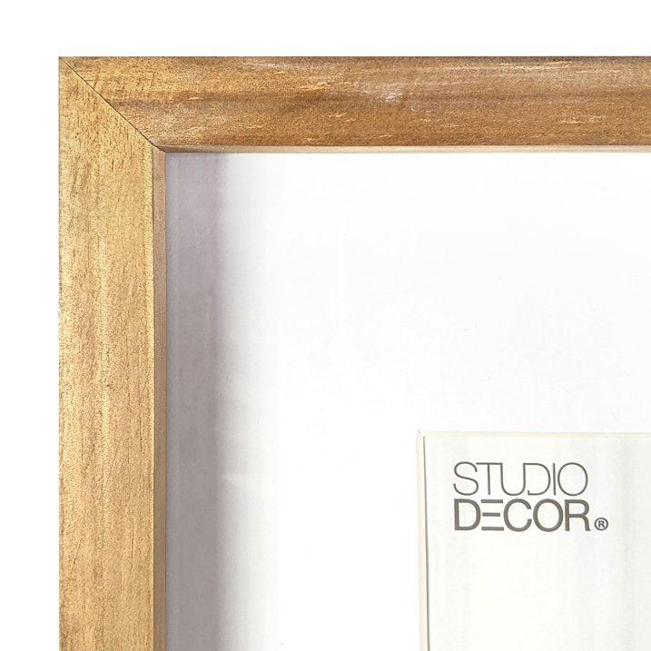 Natural Walnut Stain Wood Frame with Mat