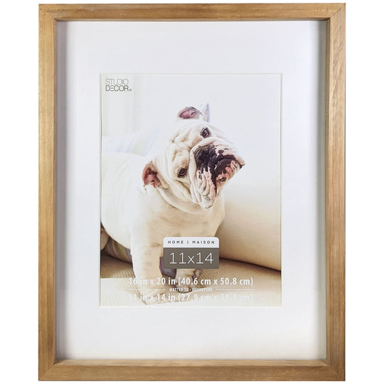 Natural Walnut Stain Wood Frame with Mat